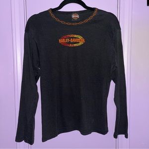 🔥 VINTAGE & RARE 🔥 harley davidson long sleeve chain shirt